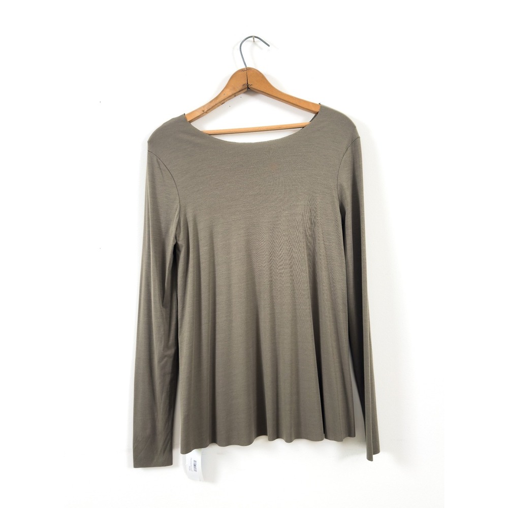 Wolford Long Sleeve Top Olive Modal Blend XS